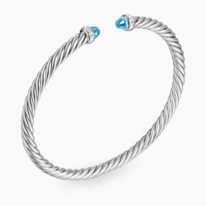 David Yurman Cable Bracelet Blue Topaz